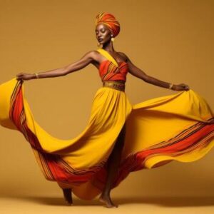 studio shot of african woman dynamic emotional gestures ai generative free photo